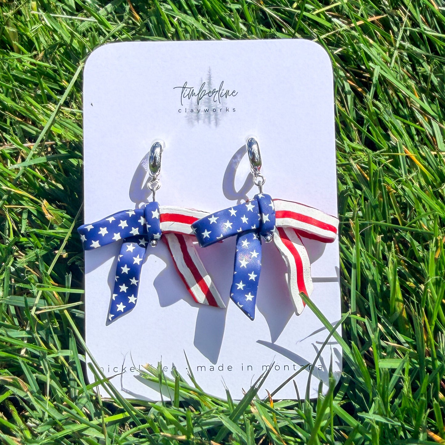 Americana Ribbon Bow Dangle