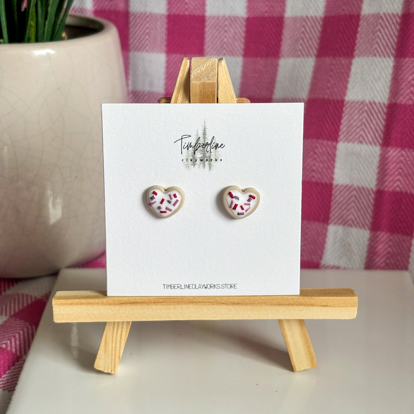 Heart Sugar Cookie Studs