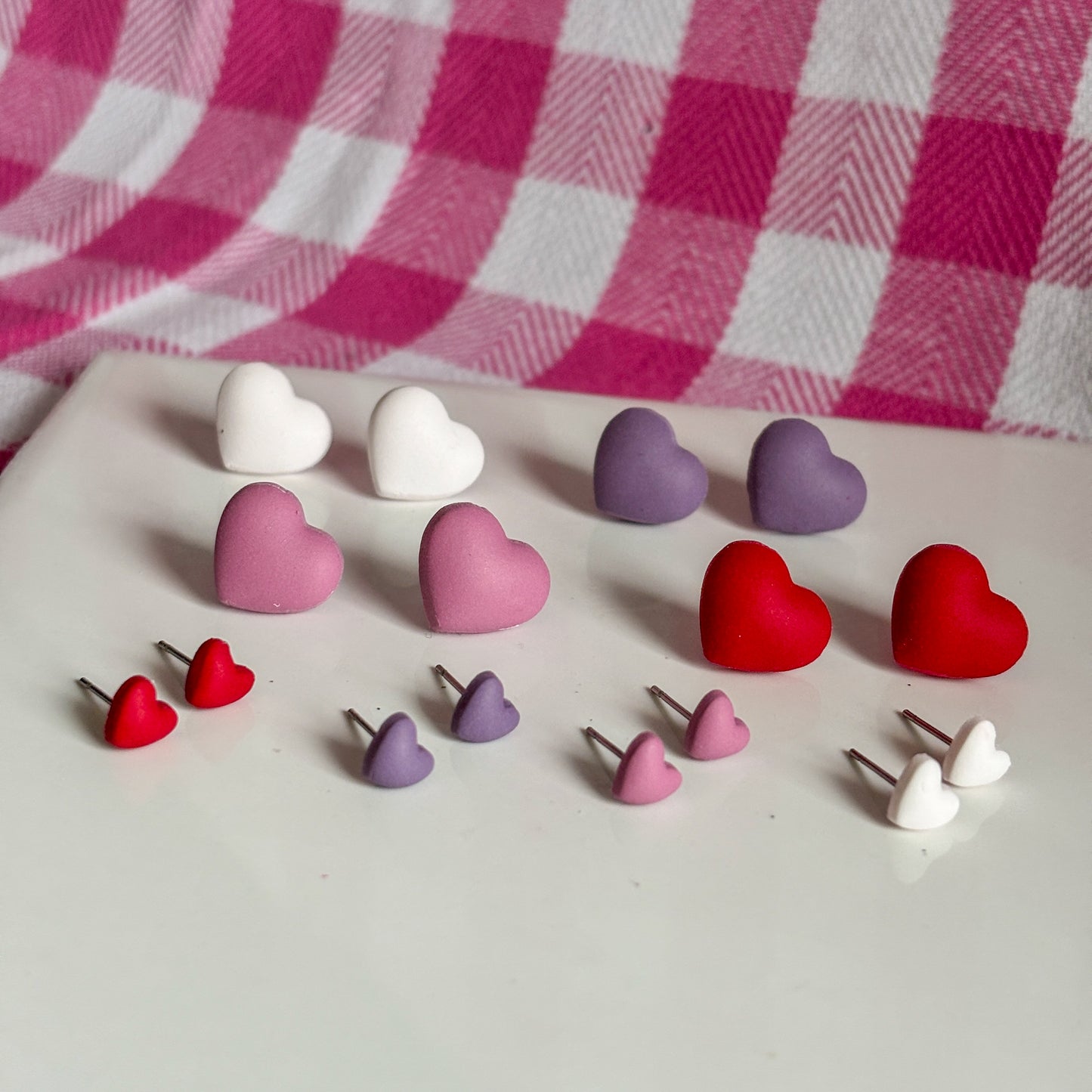 Puffy Heart Studs