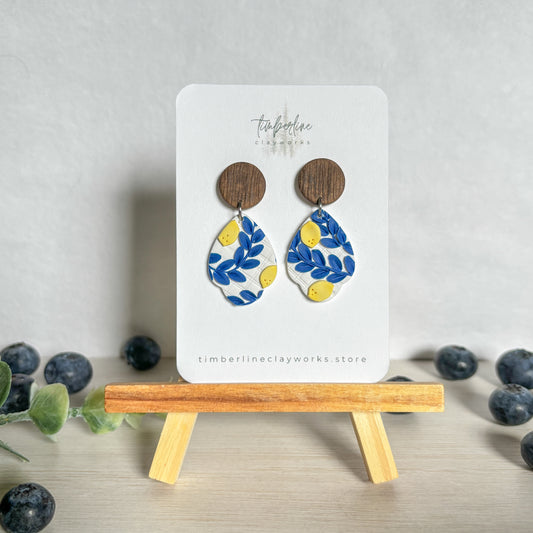 Lemon Drop Wood Dangle
