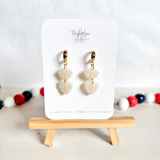 Shell Half Hoop Dangle